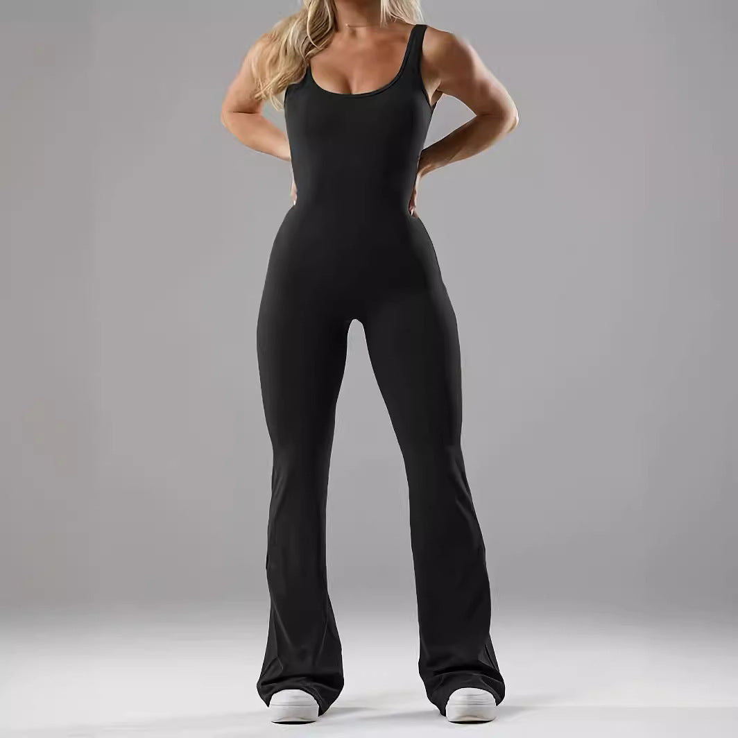 Dame Flydende Jumpsuit med brede ben og Racerback Stilla