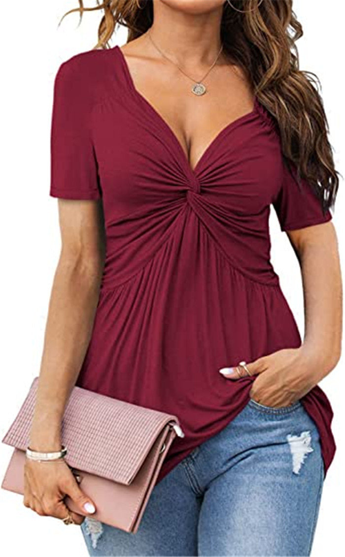 Stilla | Casual Ensfarvet Pullover T-shirt
