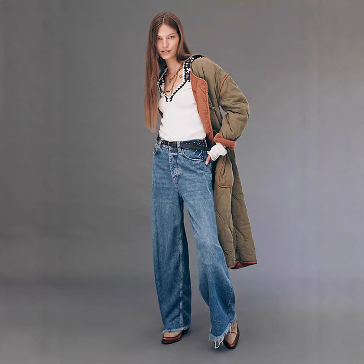 Dame Løst skårne jeans i den trendy vintage-stil Stilla