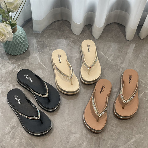 Dame Elegant og glitrende Tå-sandaler med høj kvalitet komfort Stilla