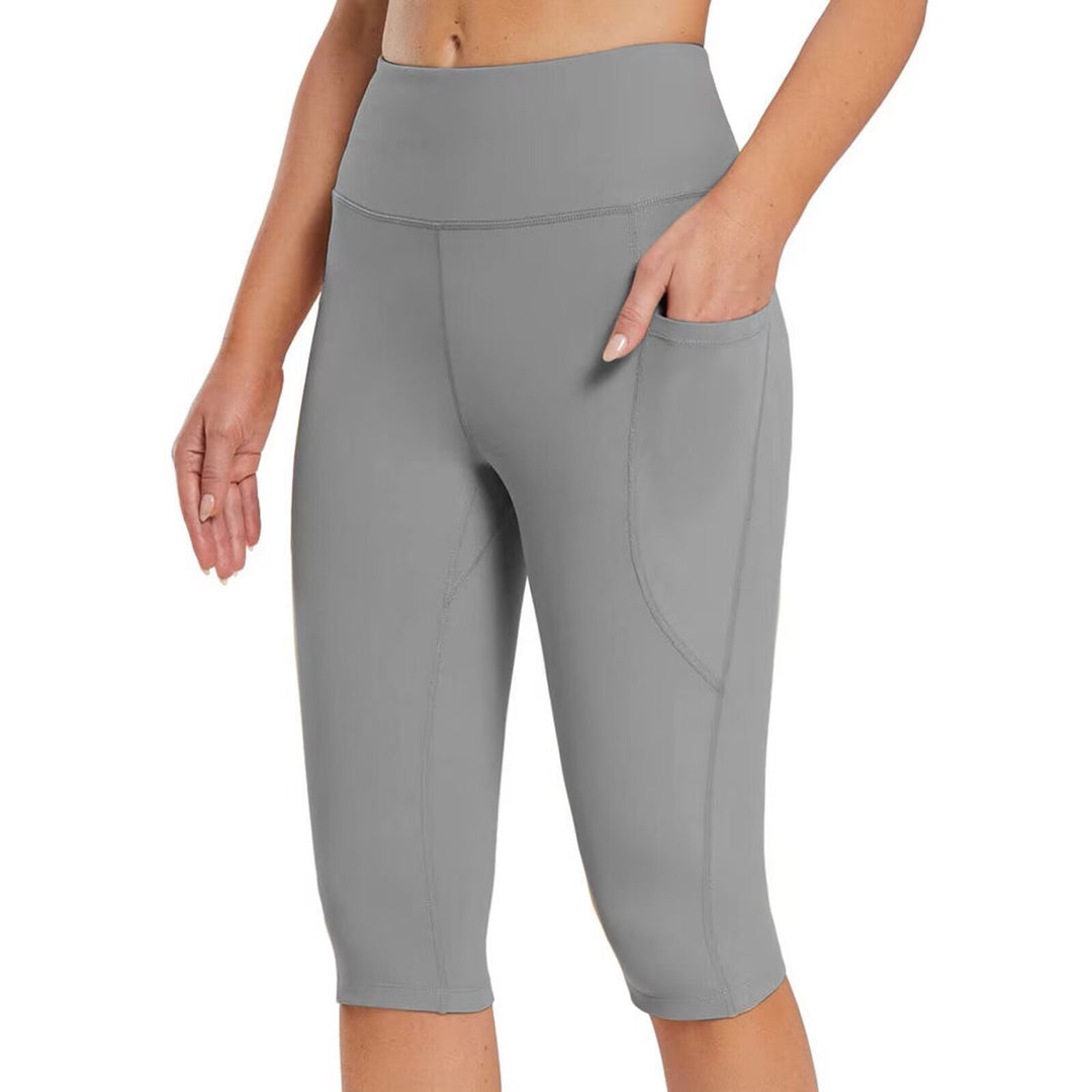 Dame sporty capri-bukser med praktiske sidelommer Stilla