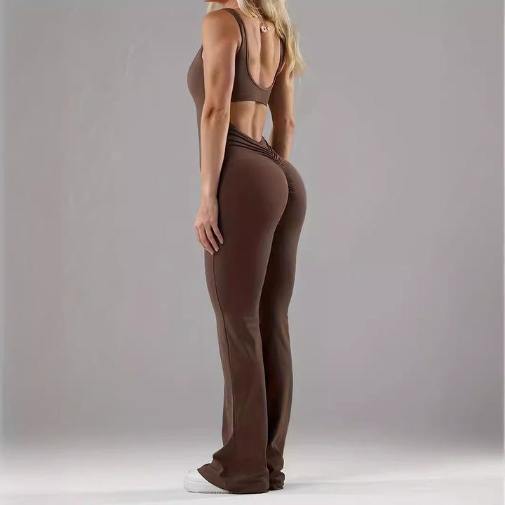 Dame Flydende Jumpsuit med brede ben og Racerback Stilla