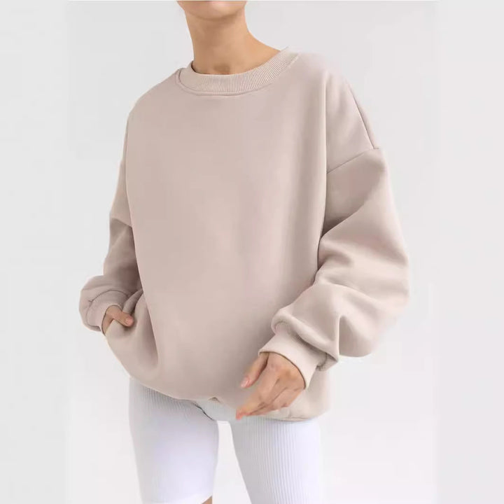 Stilla | Casual Rund Hals Løs Pullover Sweatshirt Top