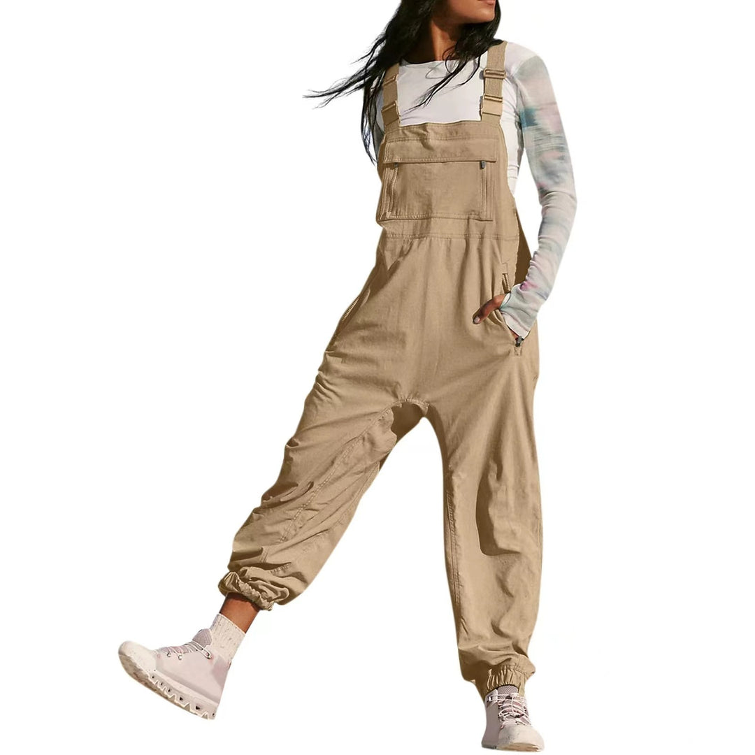 Dame Casual Jumpsuit med praktiske lommer og elastisk kant Skovae