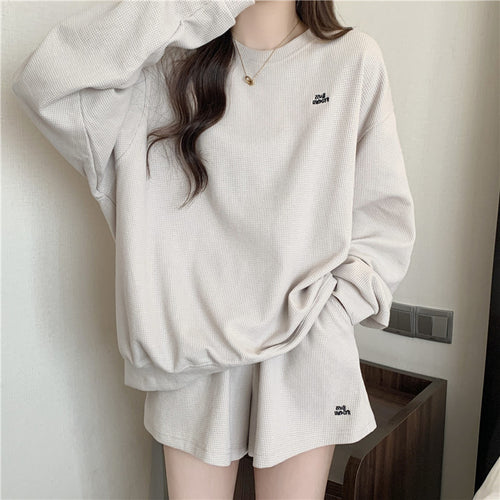Femme Cozy Waffle Knit Overdimensioneret Sweatshirt Stilla