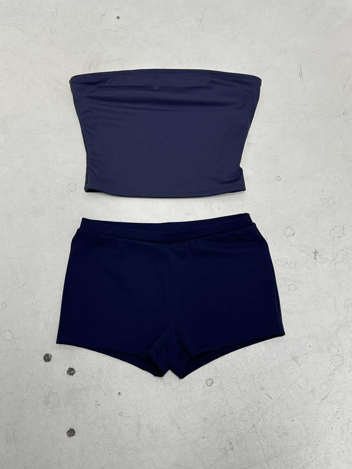 Damen Bandeau-Badeanzug mit Shorts Skovae