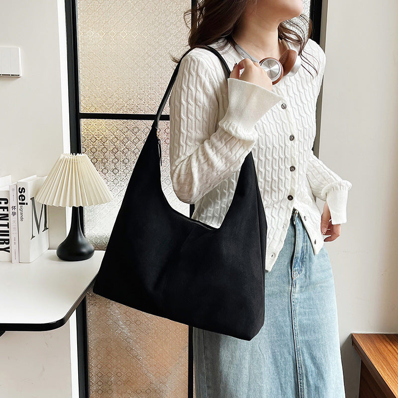 Femme Syntetisk Suede Slouchy Hobo Taske Stilla