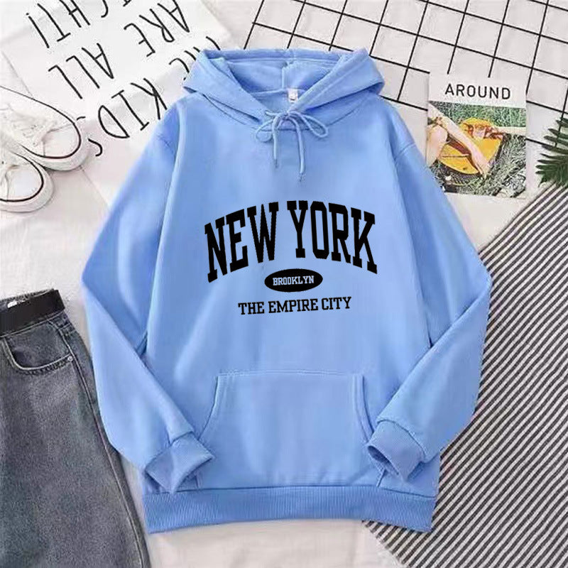 Kvinder Cozy Hoodie med New York Print Skovae