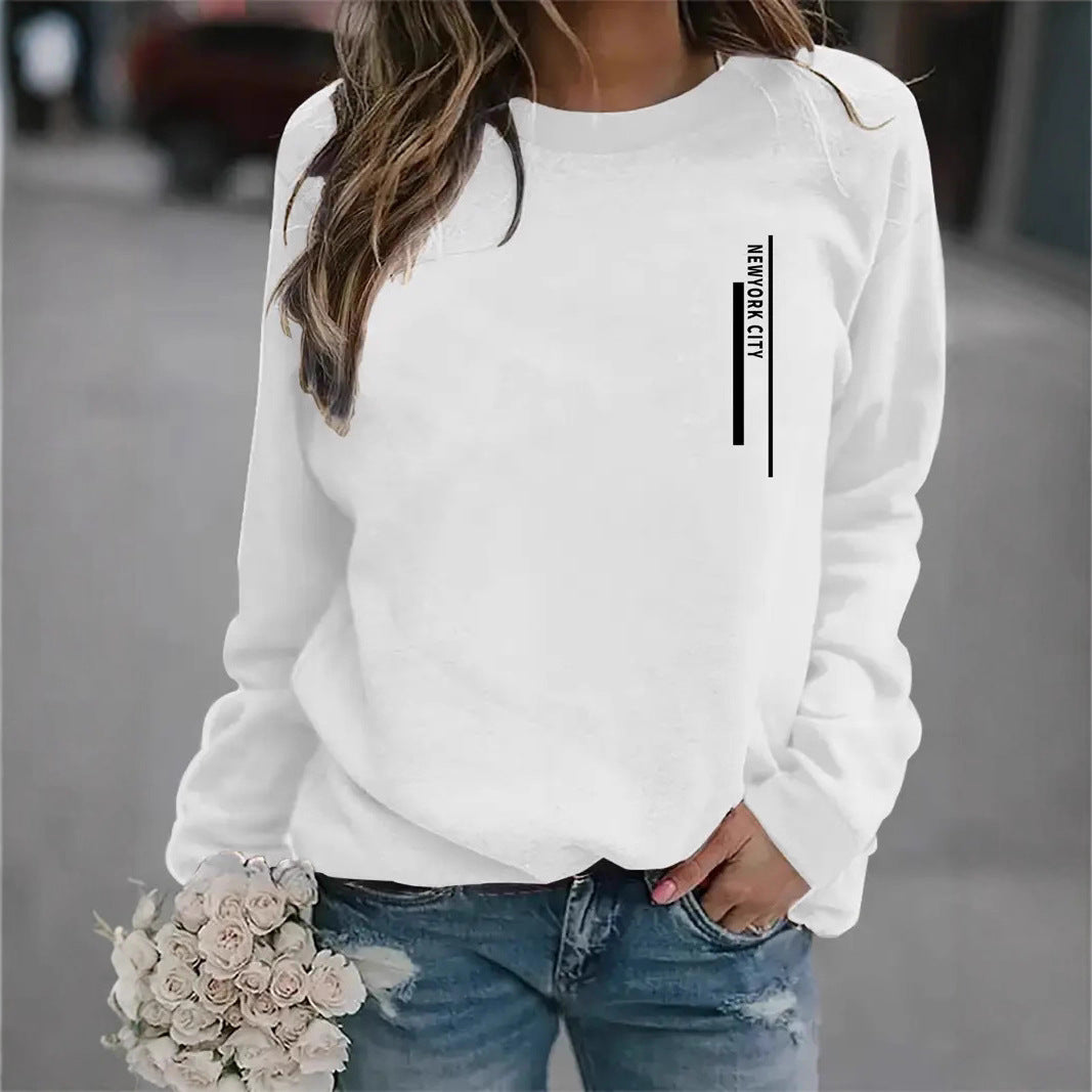Kvinders sweatshirt med moderne bytryk Stilla