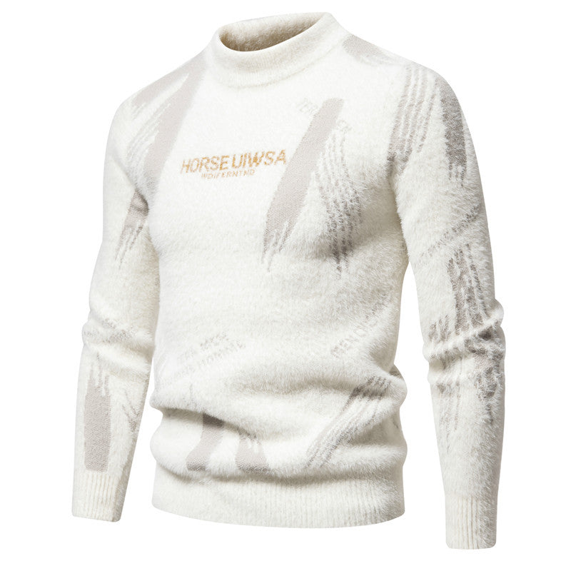 Herrer Behagelig Struktureret Rullekrave Sweater Stilla