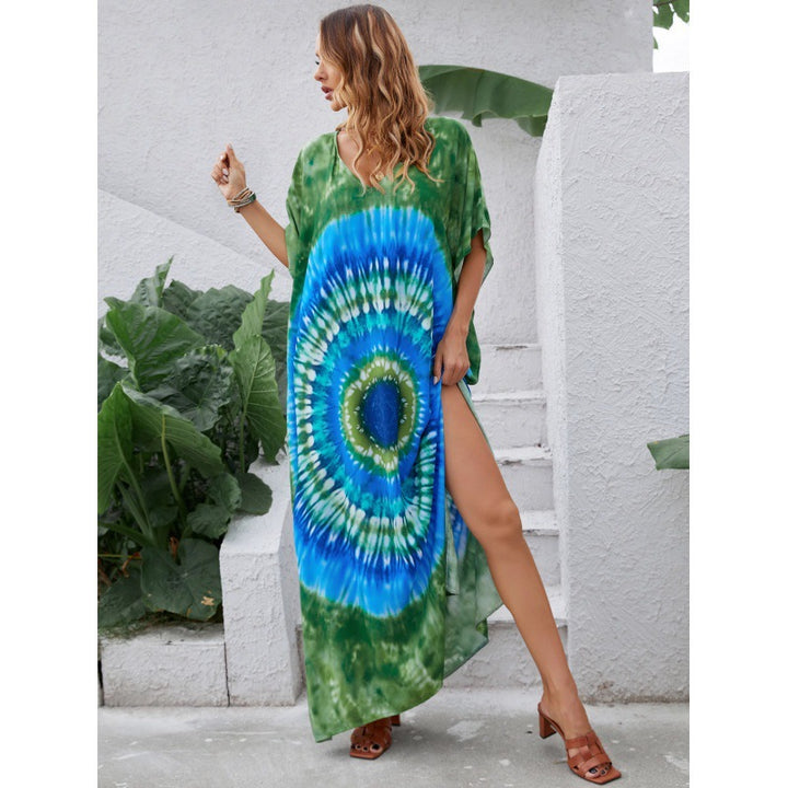 Kvinder Tie-Dye Maxi Kaftan Kjole Stilla