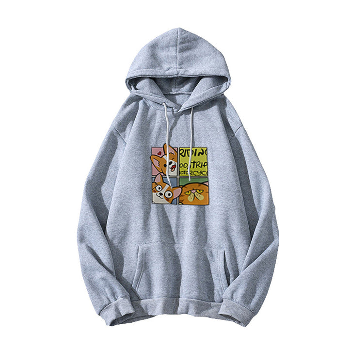 Kvinde Hoodie med sødt hunde design Skovae