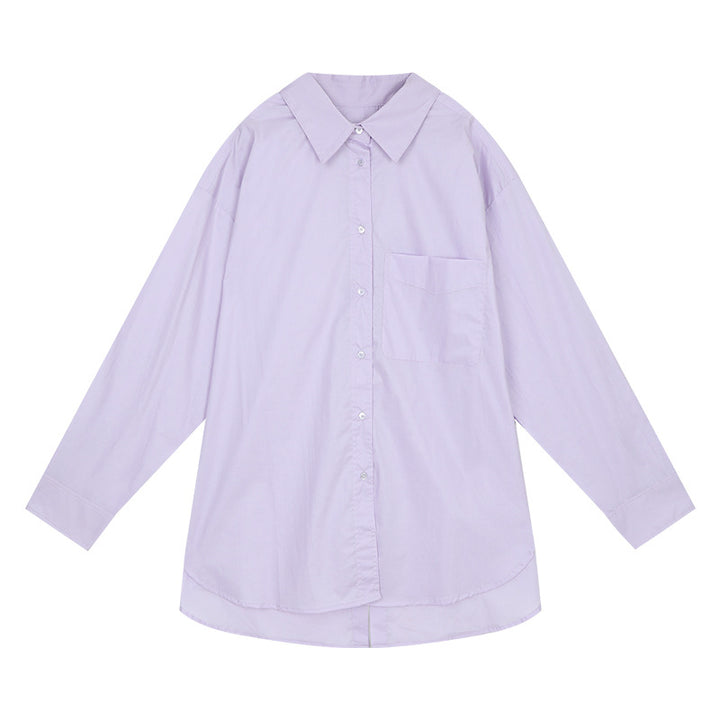 Dame afslappet bluse med moderne snit og praktisk brystlomme Stilla