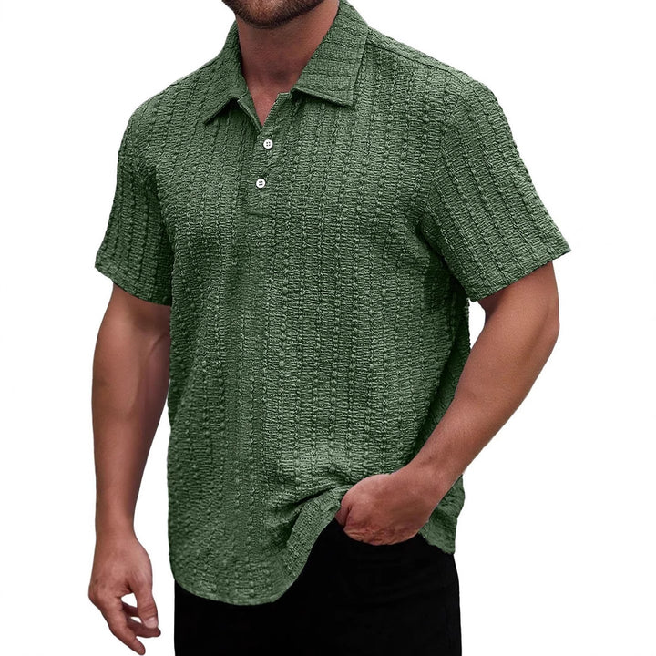 Herrer Struktur Kortærmet Poloshirt Stilla