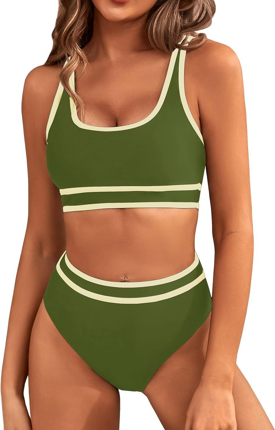 Dame Højskåret Sportbikini med ergonomisk design Stilla