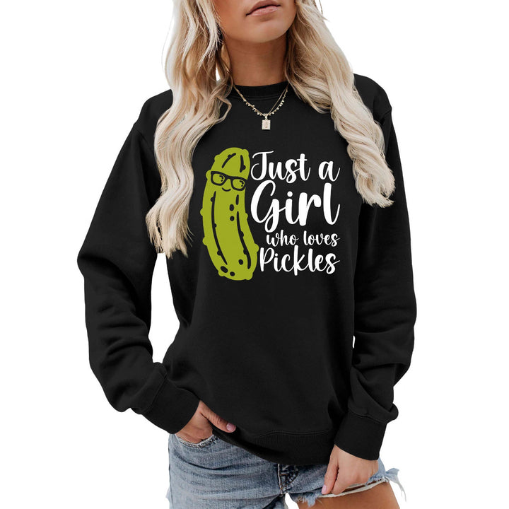 Kvinders sweatshirt med humoristisk agurkmotiv og afslappet pasform Stilla