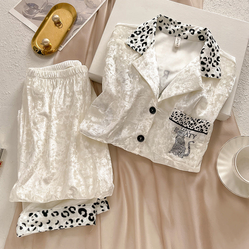 Dame Luxus Velour Pyjamas Sæt Stilla