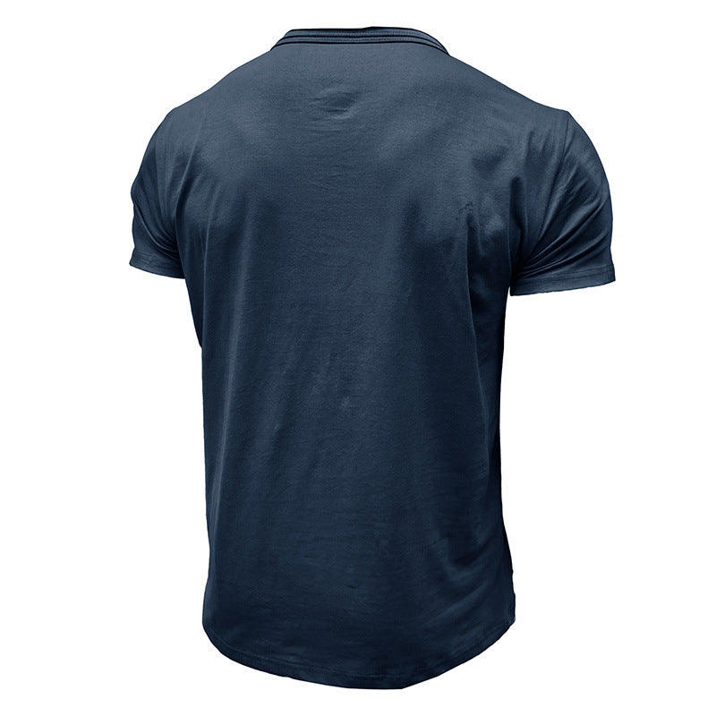 Herrer Rundhalset T-shirt i blød bomuldsblanding med afslappet snit Stilla