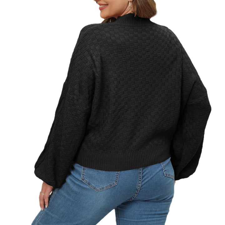 Dame moderigtigt strikpullover med oversized ærmer og struktureret design Stilla