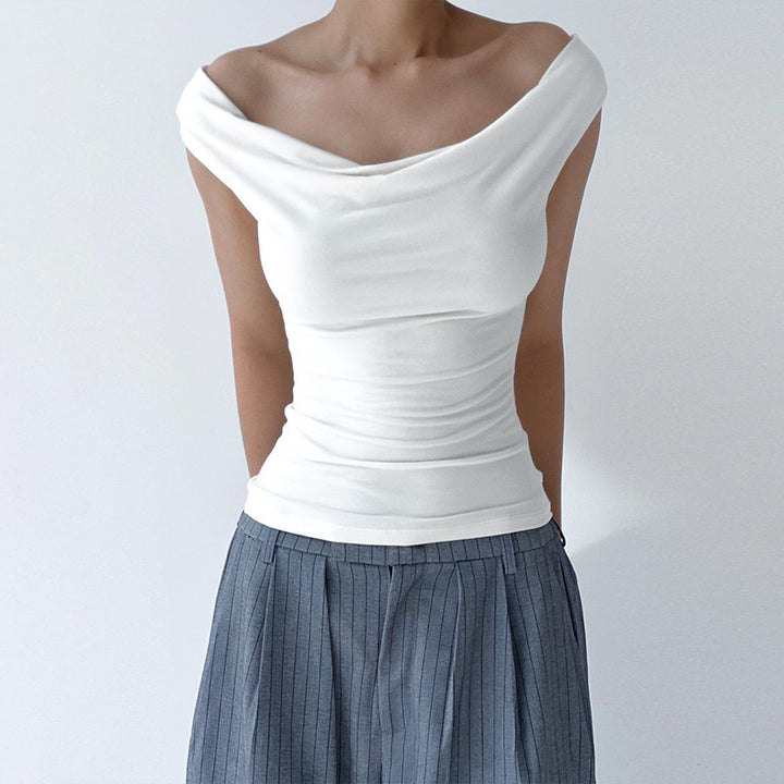 Damebluse med smart omslagssnit Skovae