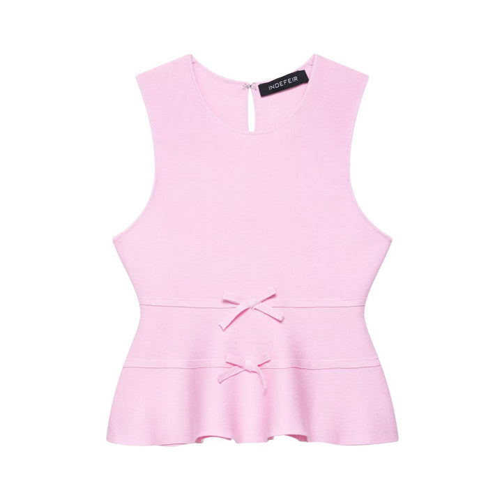 Femme Peplum Striktop med Sløjfedetalje Stilla