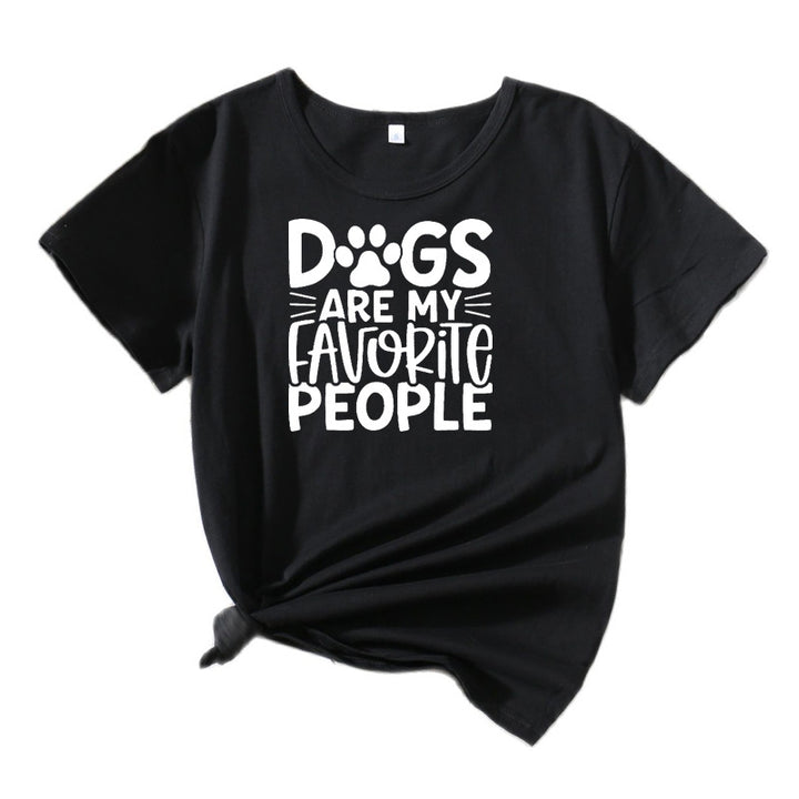 Dame Fritid Hund elsker Grafisk T-Shirt Stilla