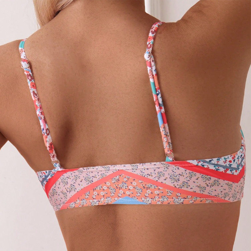Dame Floral foret bikini med justerbare stropper Skovae