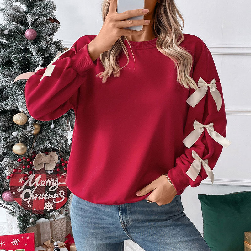 Kvinders oversized sweater med legende sløjfedetaljer Stilla