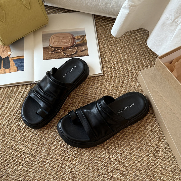 Femme Behagelige Fritids-sandaler med Teksturerede Remme Stilla