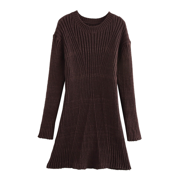 Stilla | Ribbet-Kjole Fashion Ribbet Strikket Kjole