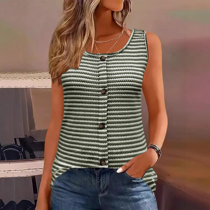 Dame Knap-Down Strik tanktop Stilla