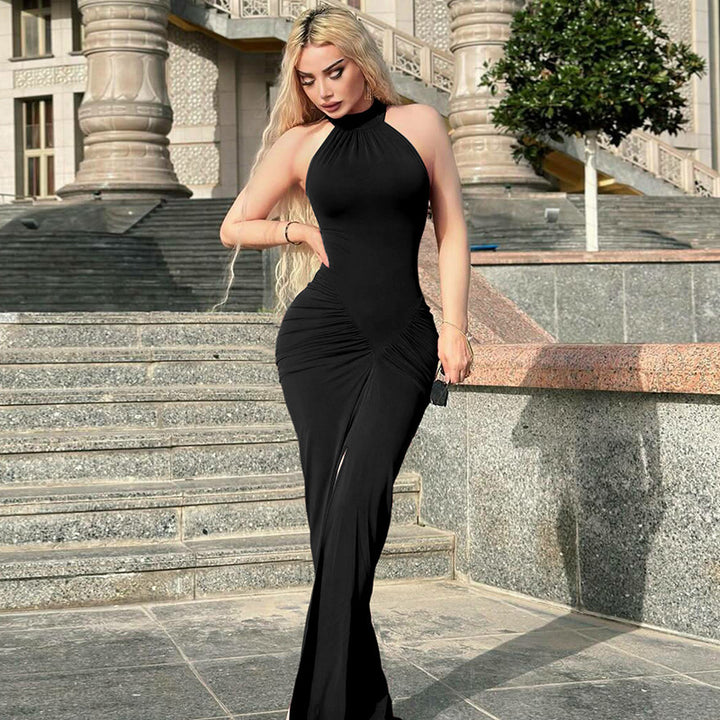 Damer Elegant Maxikjole med asymmetrisk snit og raffineret drapering Stilla
