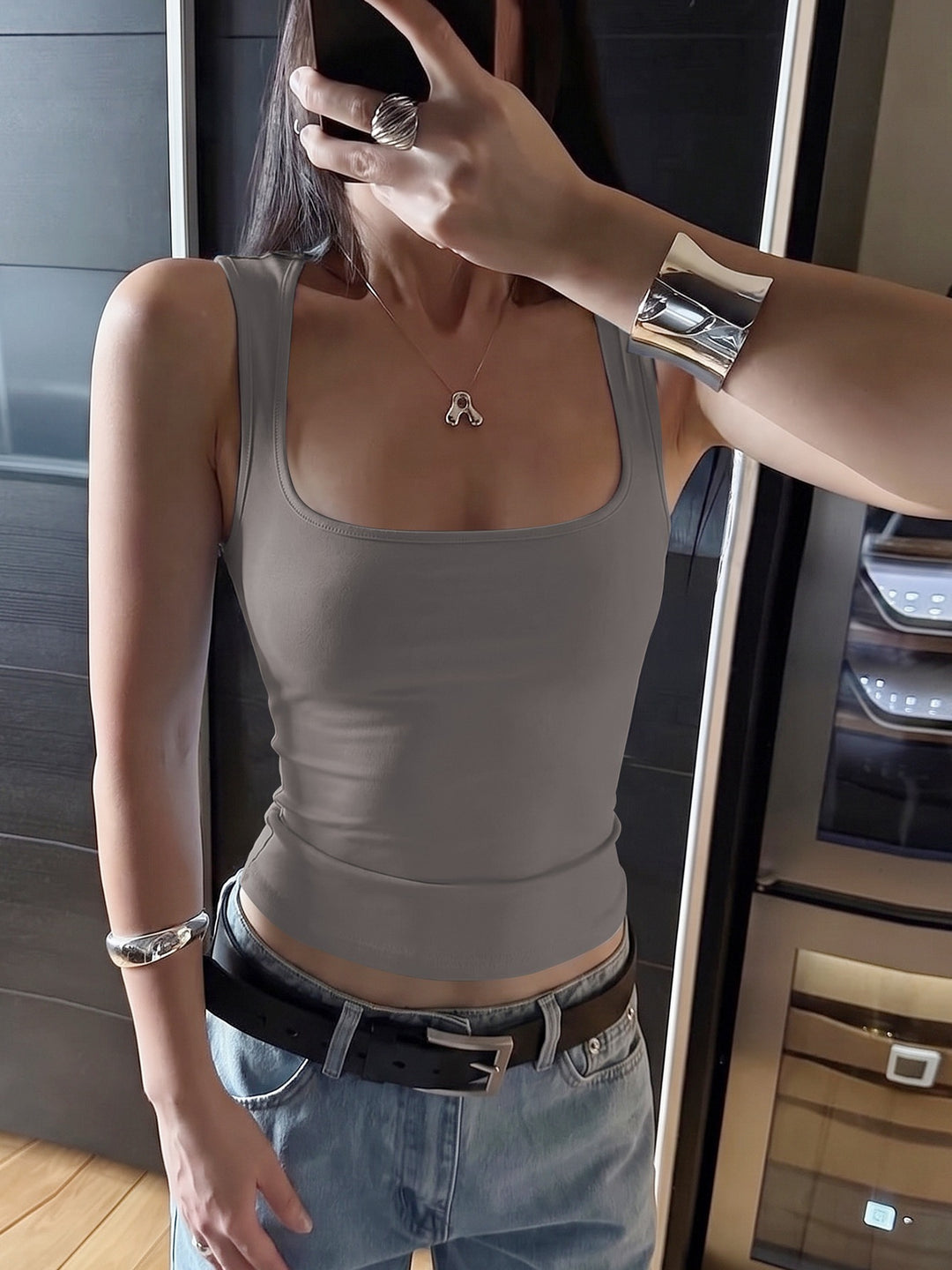 Dame Basis Tanktop med høj kvalitets Stretch Skovae