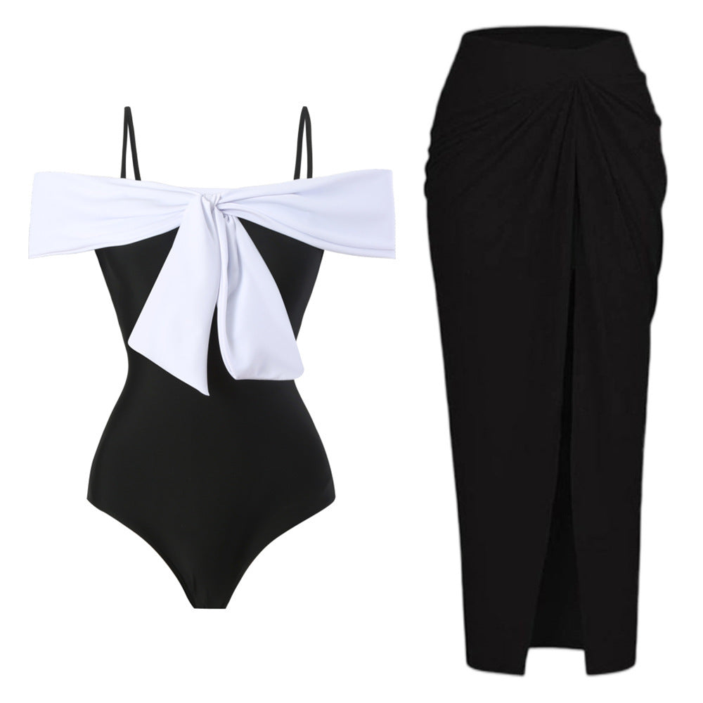 Dame Én-delt Badeoutfit med elegant Sløjfe-detalje Stilla