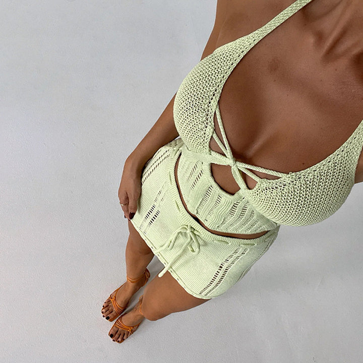 Dame strik-bikini-sæt med raffinerede cut-outs Stilla