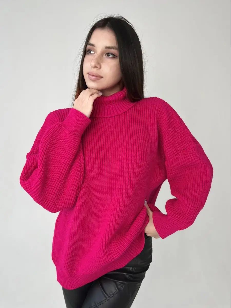 Dame hyggelig strikpullover med løs pasform og moderne design Stilla