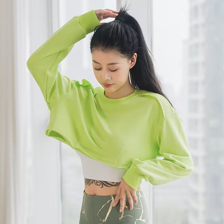 Kvinders trendy cropped sweater Stilla