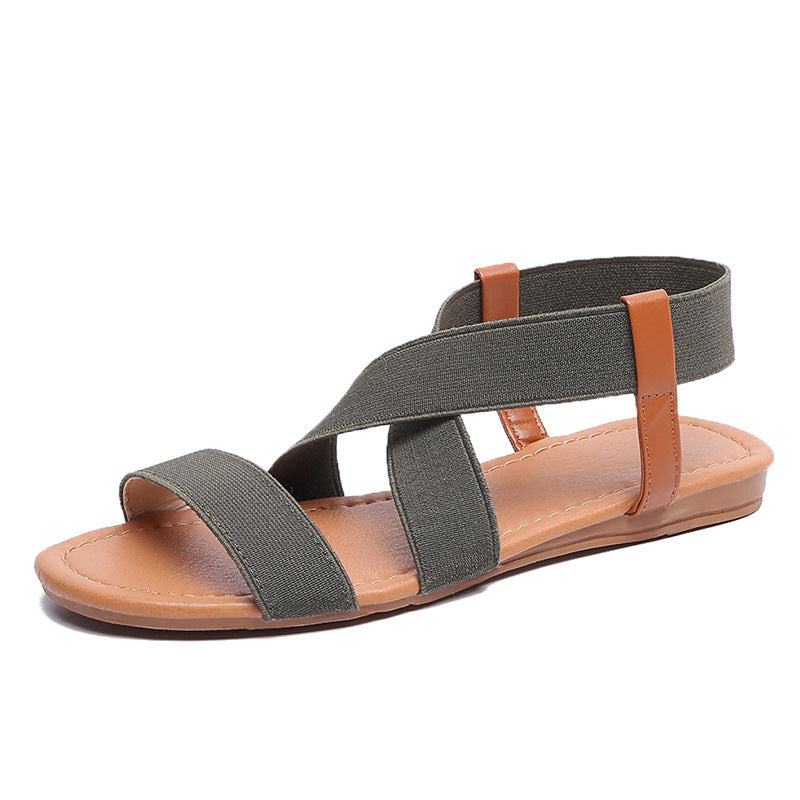 Dame komfortable tæer-split sandaler med elastiske stropper og skridsikker sål Stilla