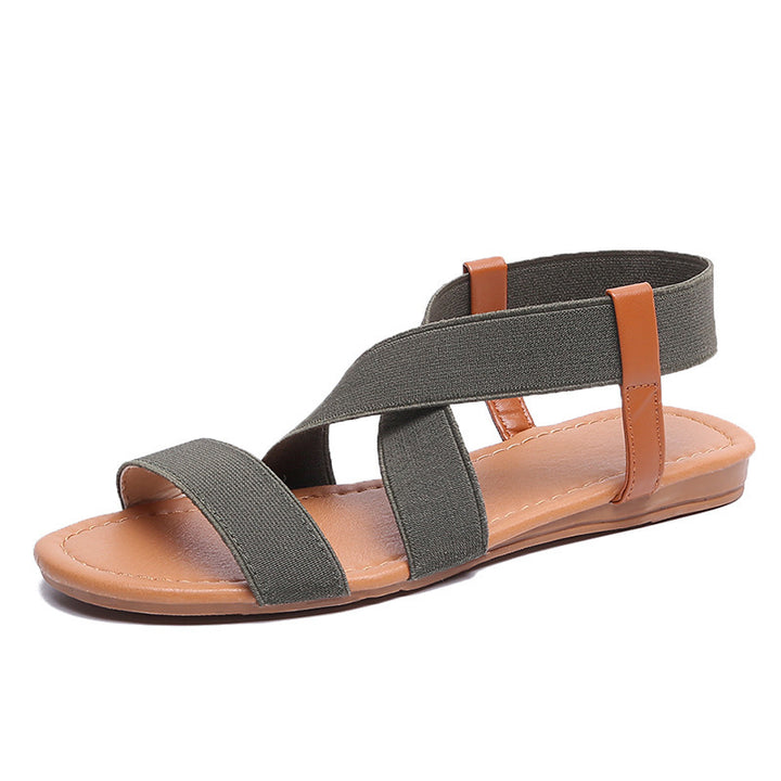 Dame komfortable tæer-split sandaler med elastiske stropper og skridsikker sål Stilla