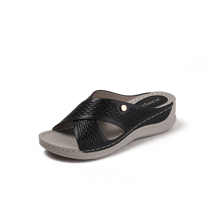 Dame komfort-sandaler med ergonomisk fodseng og moderigtig rem Stilla