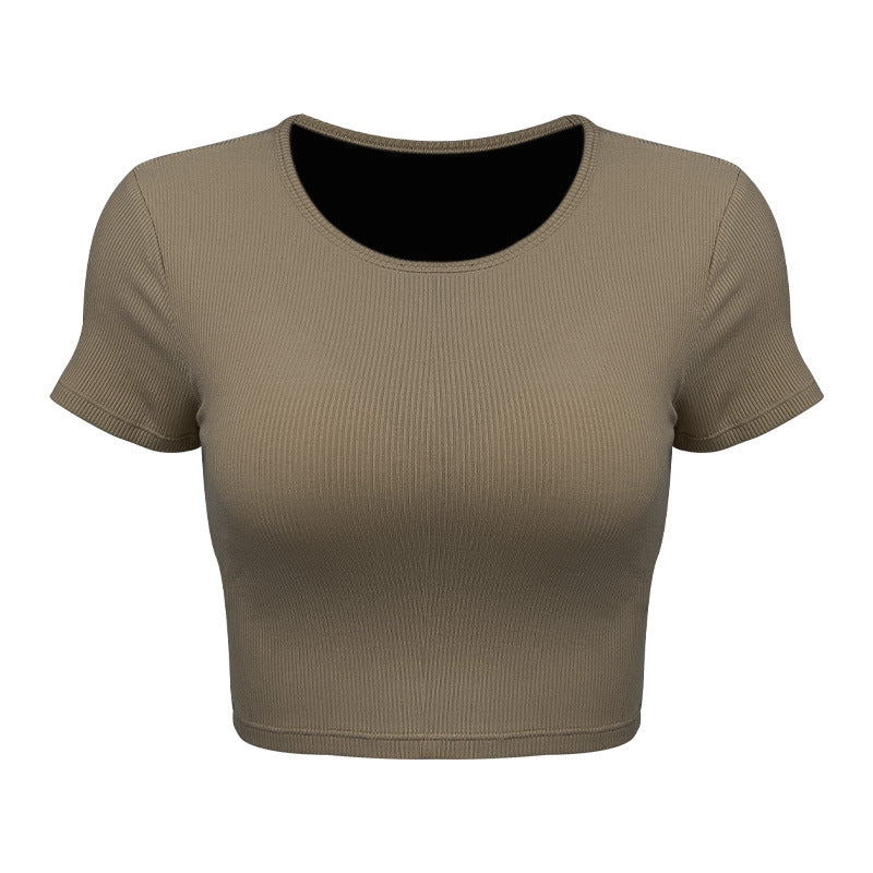 Dame Korte ærmet Rib-T-Shirt Stilla
