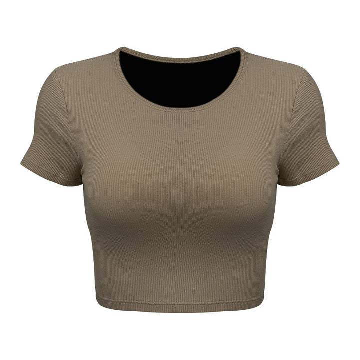 Dame Korte ærmet Rib-T-Shirt Stilla