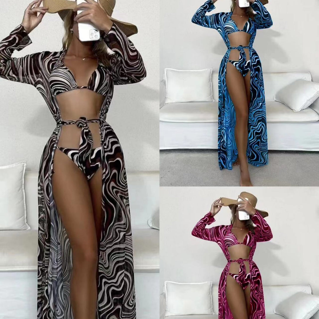 Damer bikiniset med åbent kimono-design og cut-outs Stilla