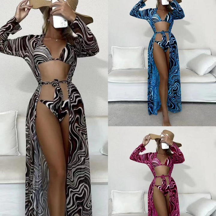 Damer bikiniset med åbent kimono-design og cut-outs Stilla