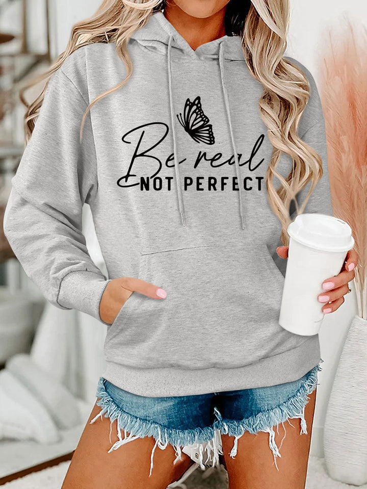 Dame hoodie med kreativt motiv og komfortabel pasform Stilla