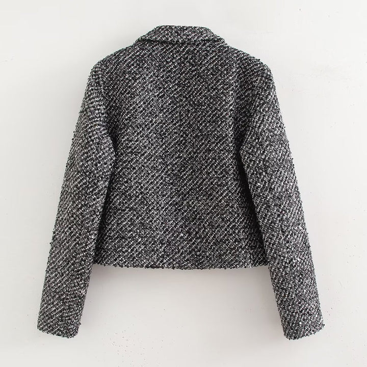 Femme struktureret cropped Utility-jakke Stilla