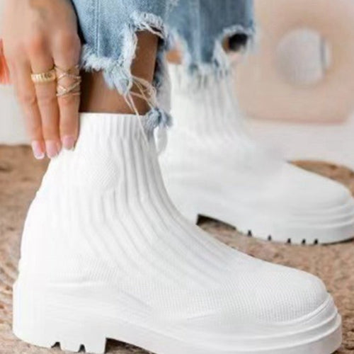Damer høje stretch-støvler med skridsikker sål og åndbar overflade Stilla