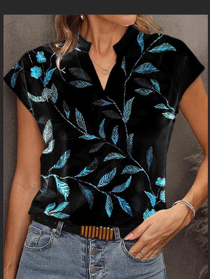 Dame elegant kortærmet bluse Stilla