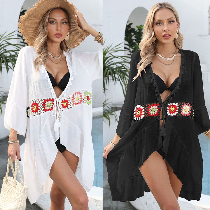 Dame Bestickt Cover-Up Tunika Stilla