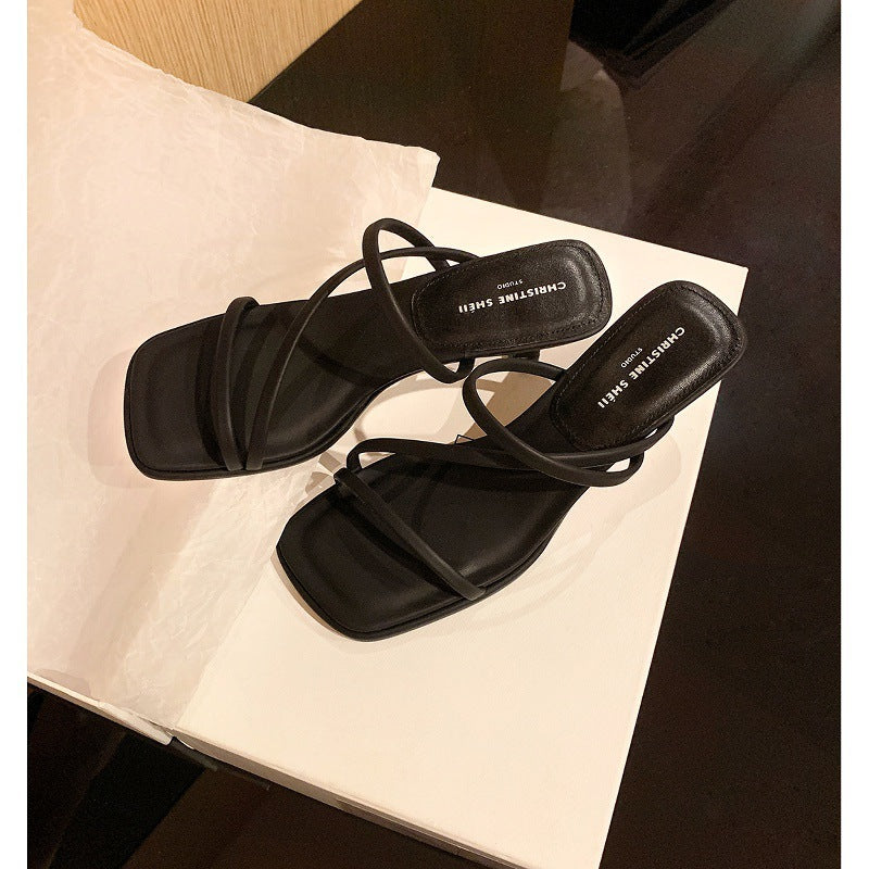 Dame Remmen Højhælede Slide Sandaler Stilla